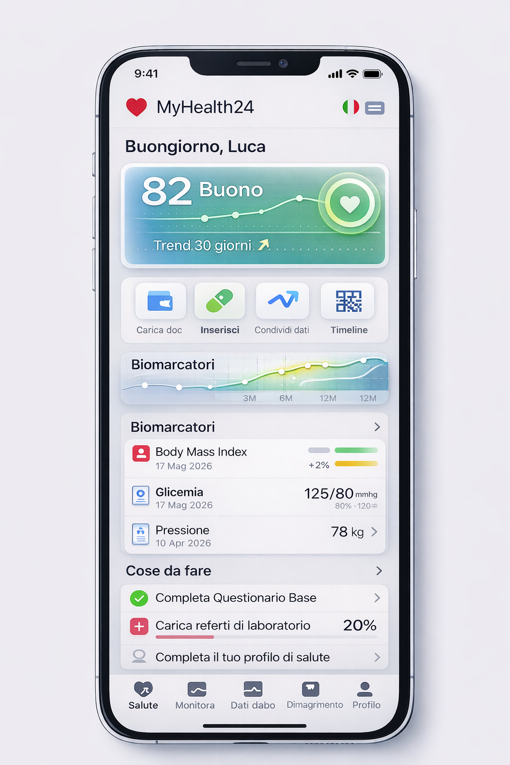 Homepage app MyHealth24